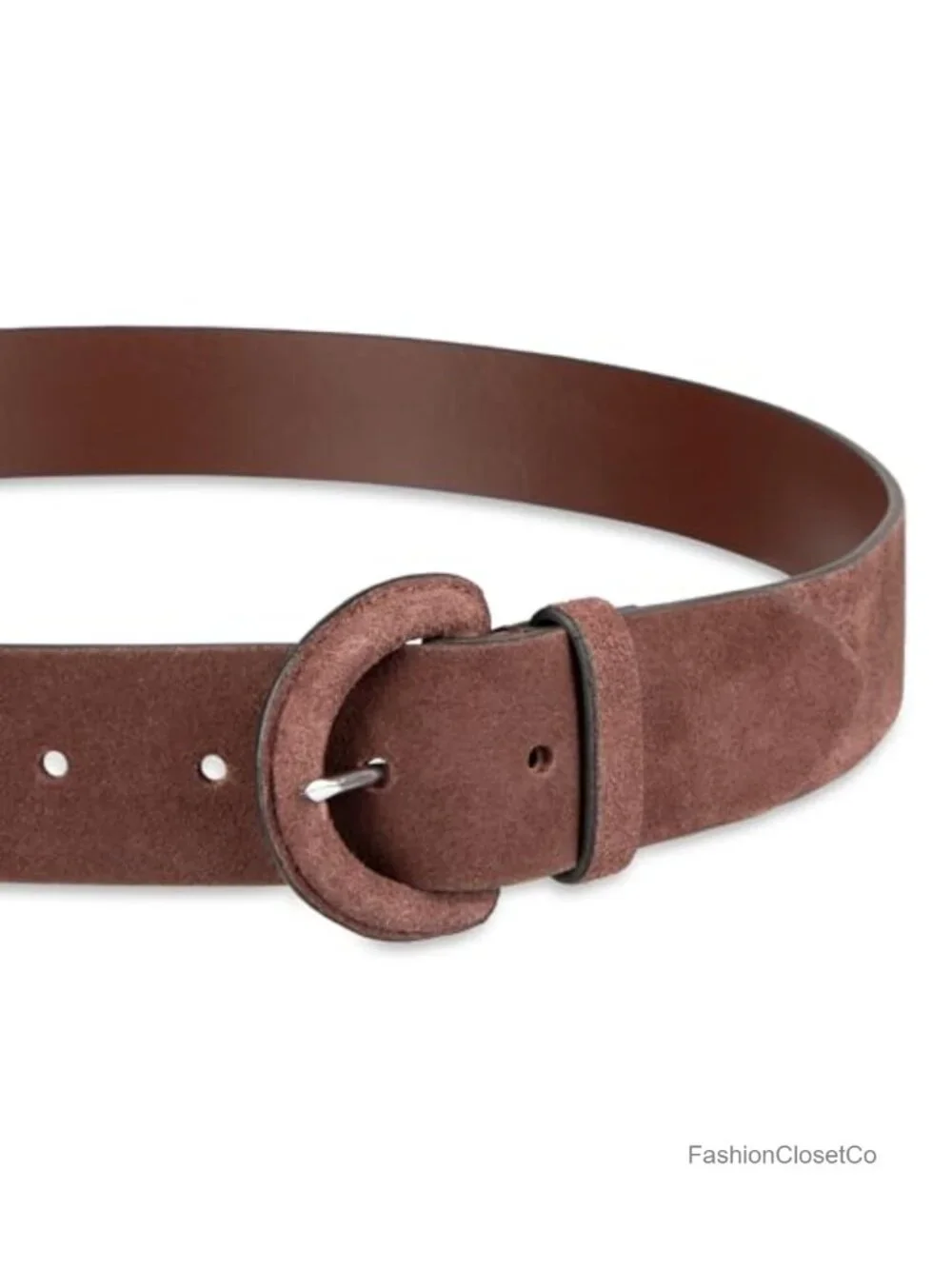 Genuine Leather Wide Width Belt Wrapped Buckle Cinch Strap